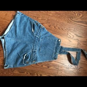 Denim zara romper/overall size M